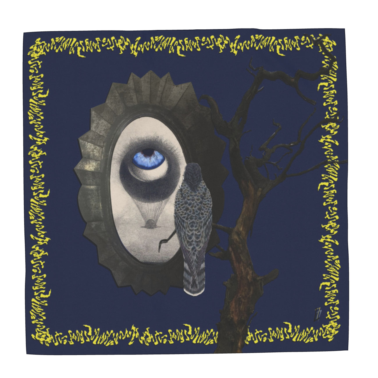 SUENO Silk Scarf in Blue