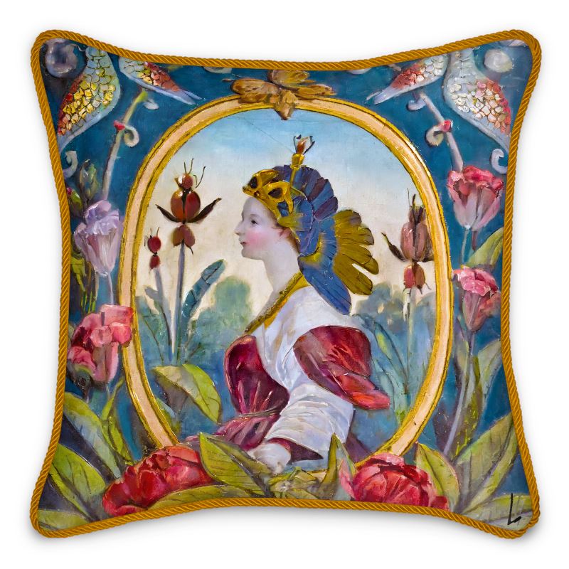 HUSH HUSH GARDEN - "Lady" Silk Pillow