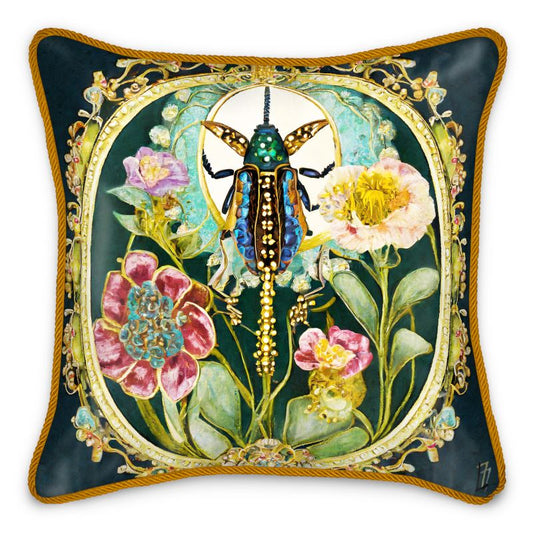 HUSH HUSH GARDEN - "Bug" Silk Pillow