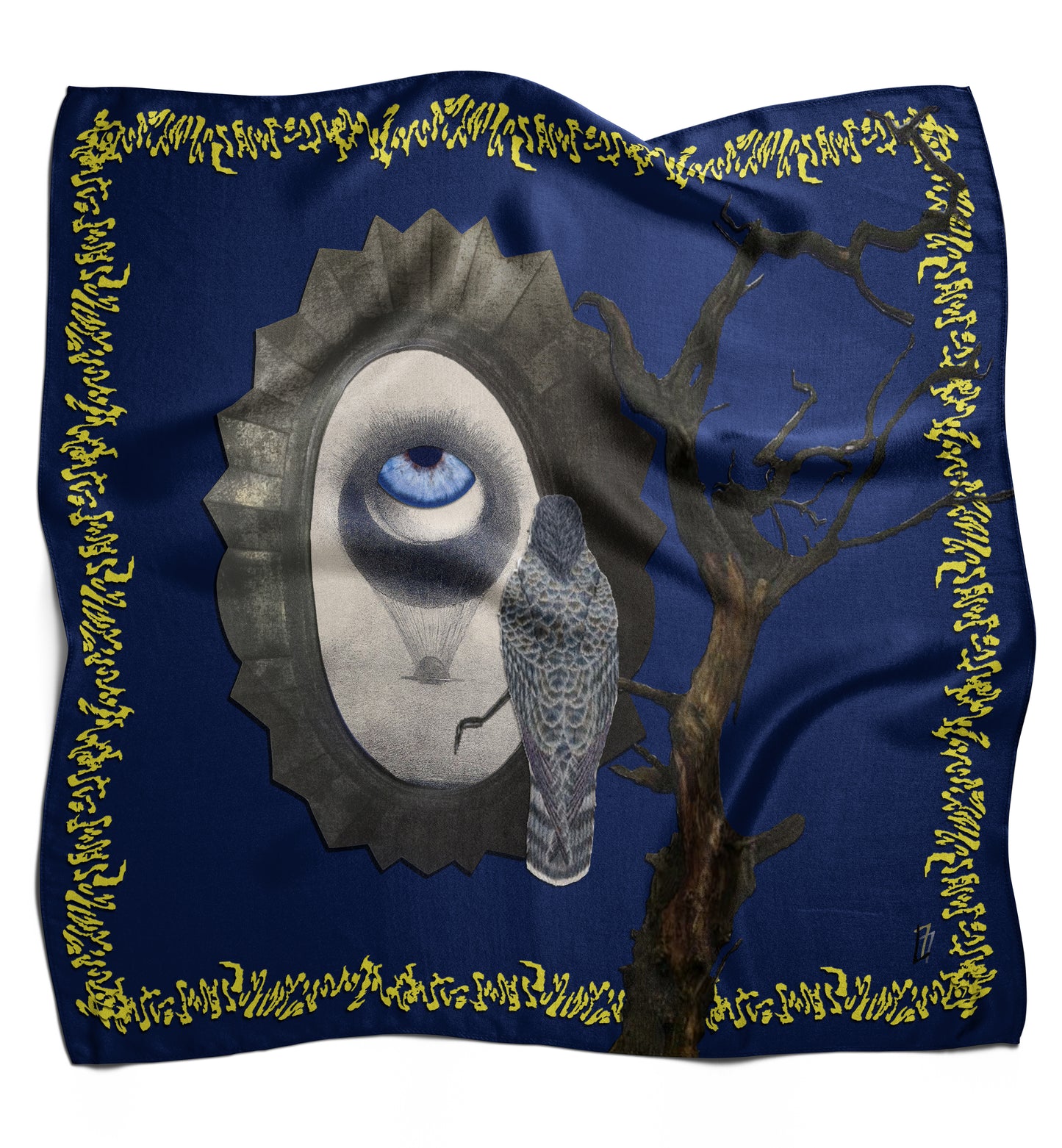 SUENO Silk Scarf in Blue