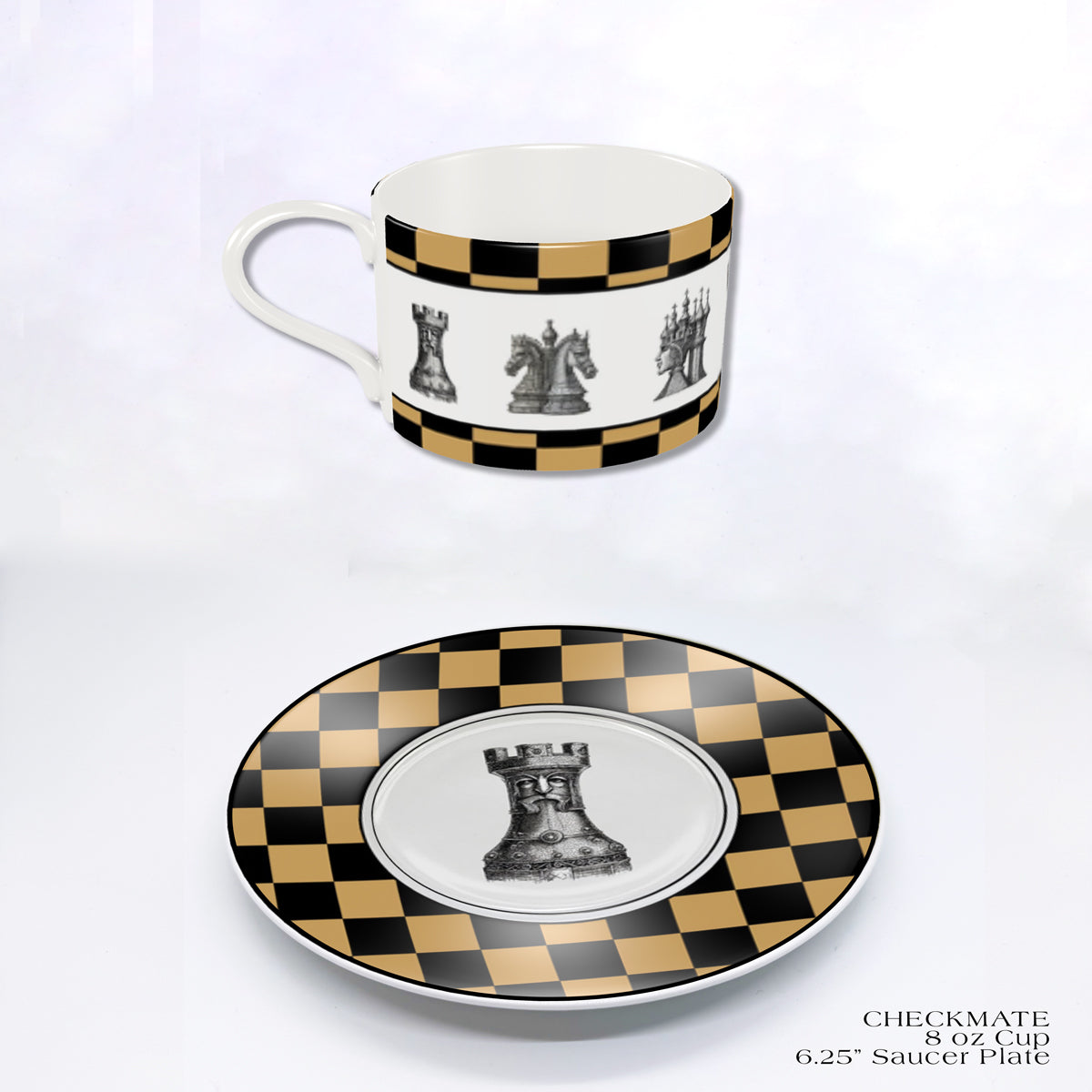 CHECKMATE Cup and Saucer