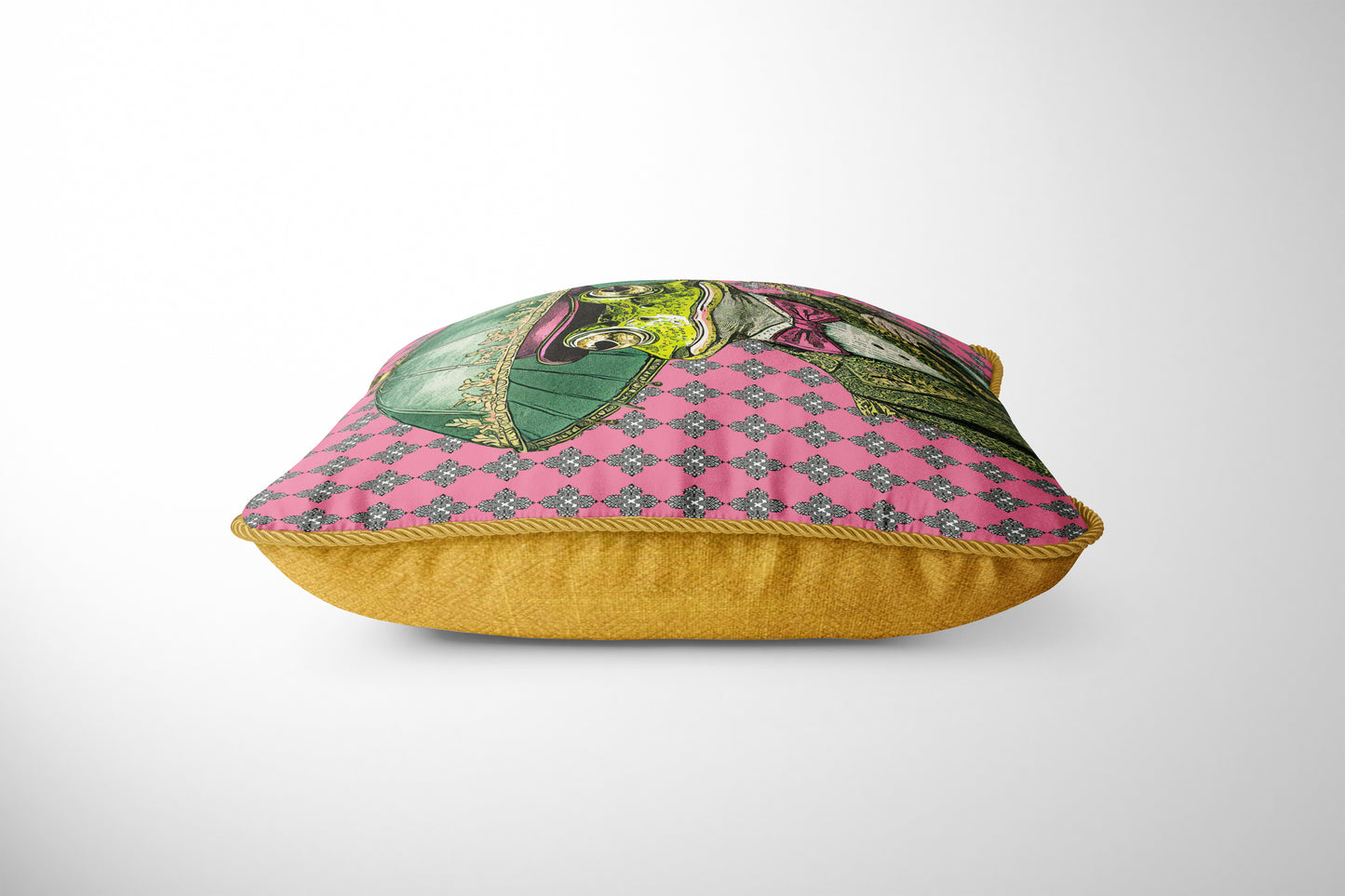 FANCY DANDY FROGS Silk Pillow - Frog #3