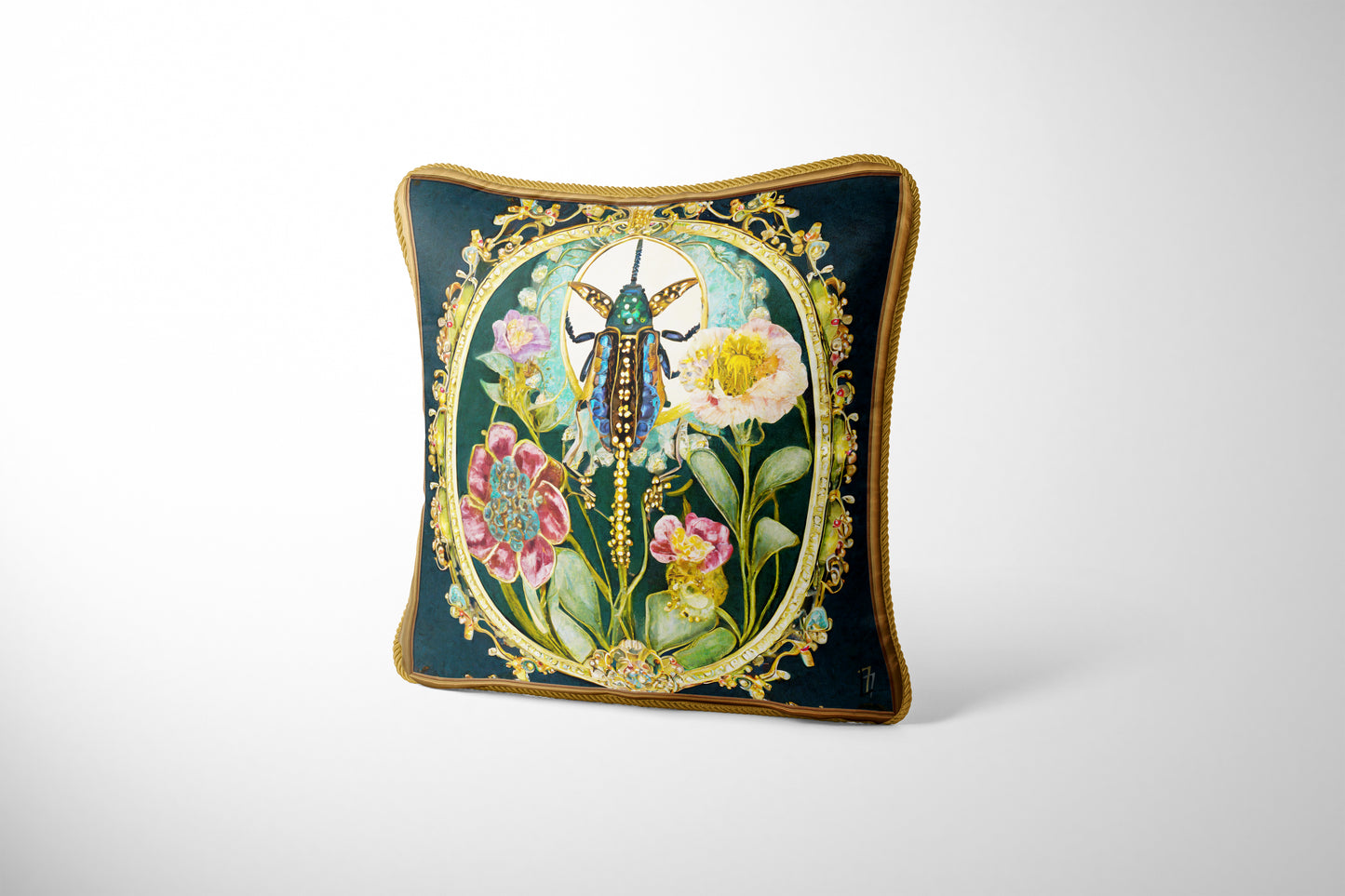 HUSH HUSH GARDEN - "Bug" Silk Pillow