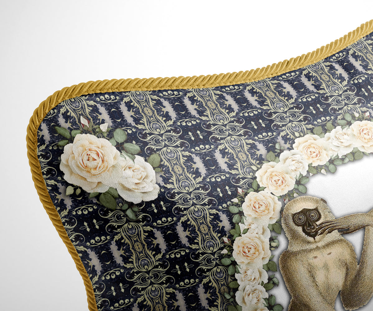 MONKEY MAYHEM Double Sided Silk Pillow