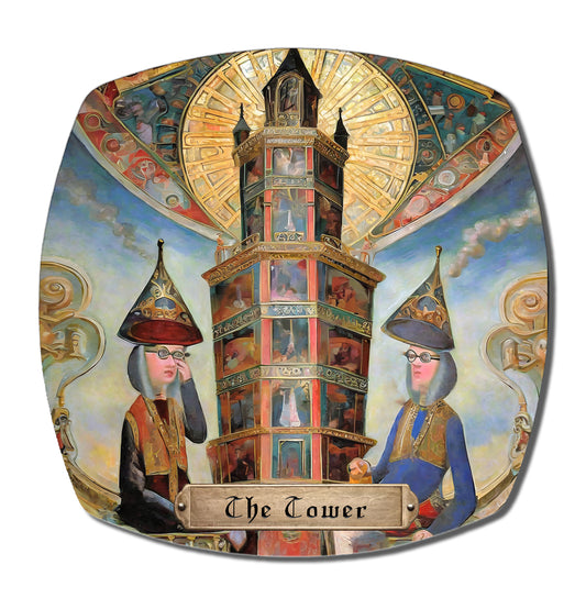 TAROT - "The Tower" Dinner Plate