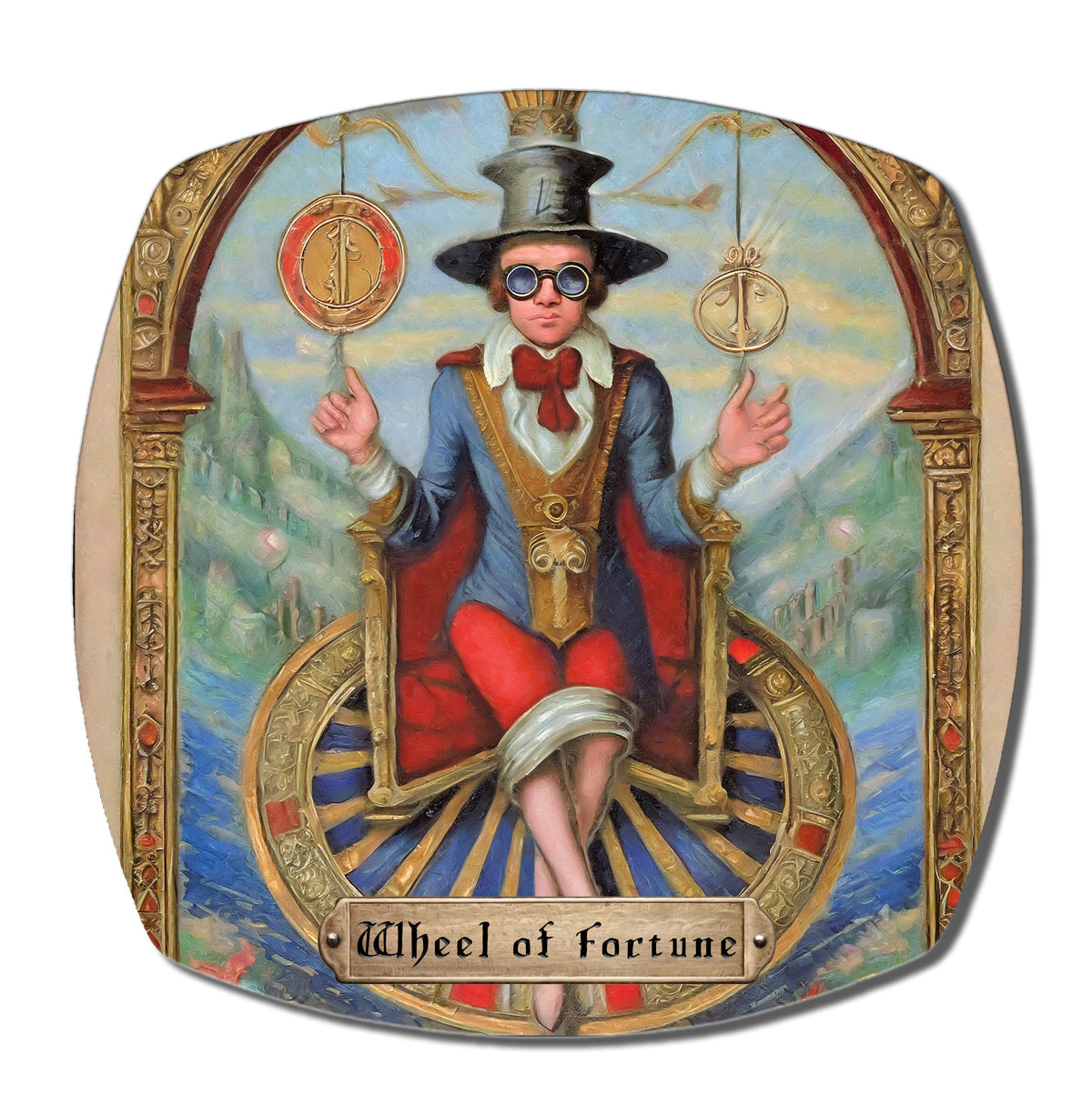 TAROT - "Wheel of Fortune" Dinner Plate