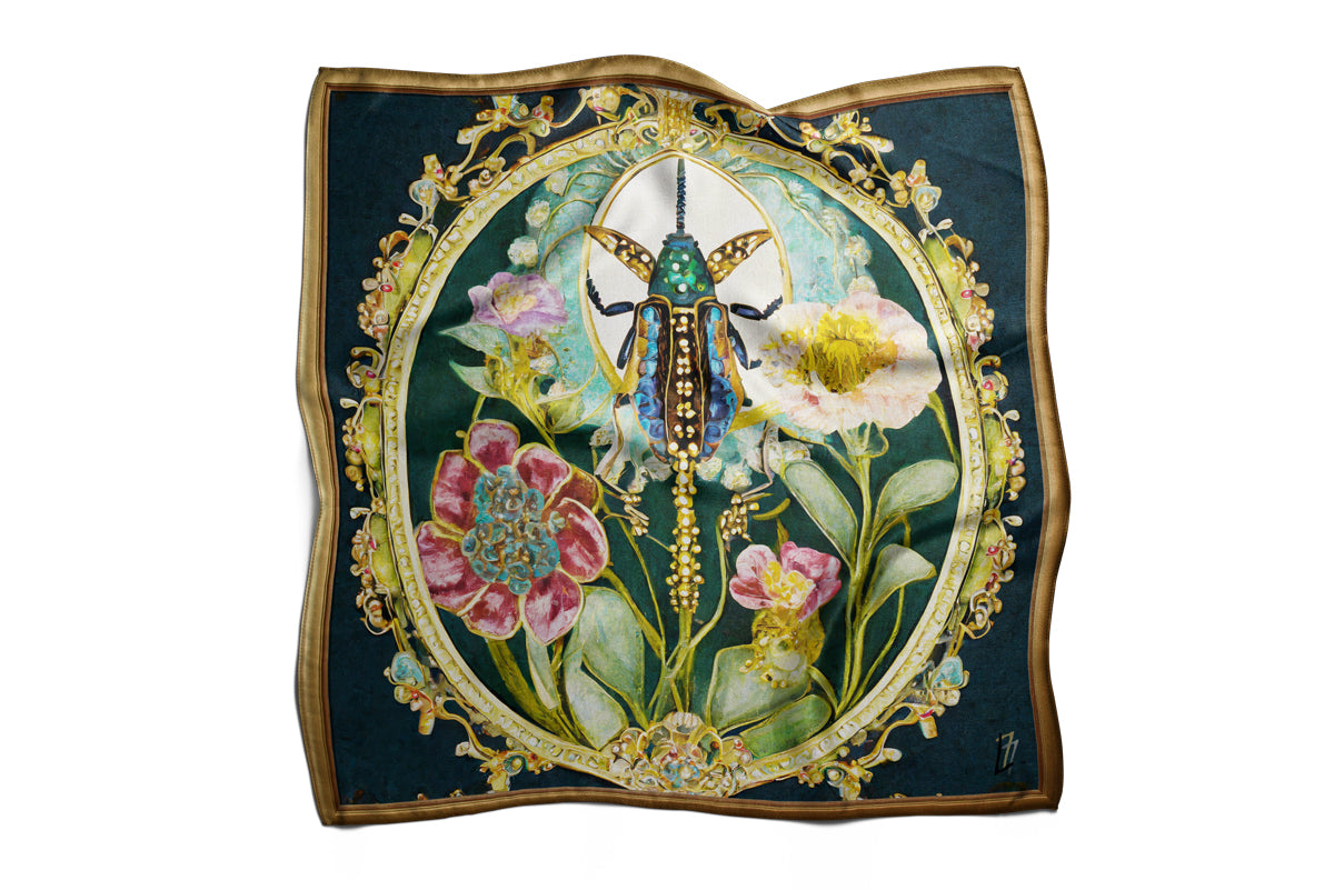 HUSH HUSH GARDEN - "Bug" Silk Scarf