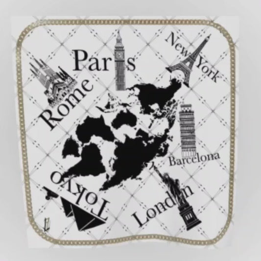 SOUVENIR SHOPPE Silk Scarf