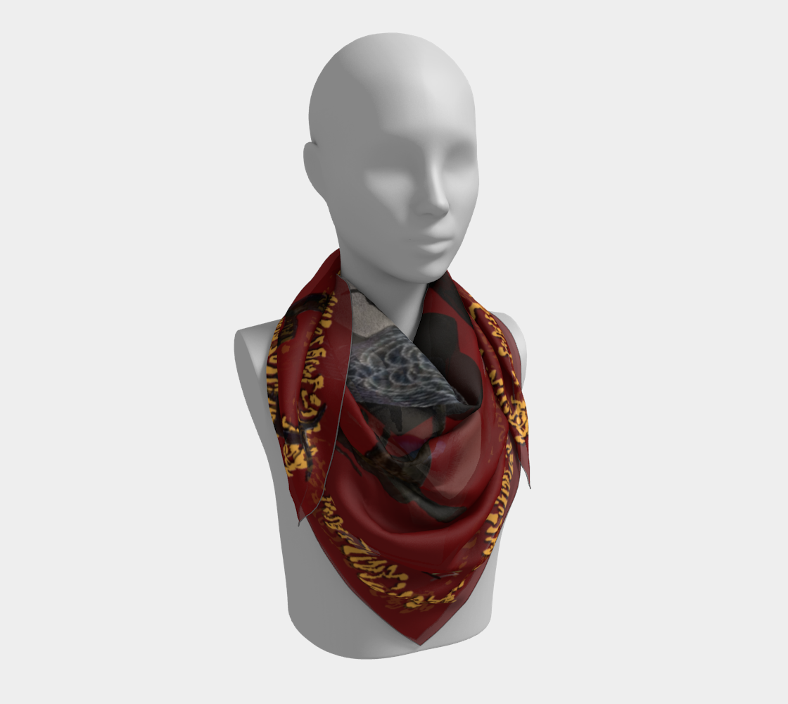 SUENO Silk Scarf in Maroon