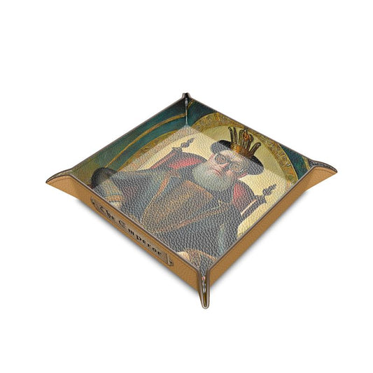 TAROT - "The Emperor" Leather Trinket Tray