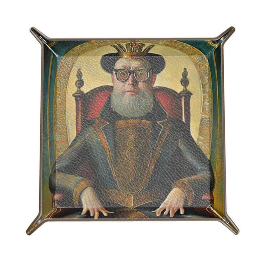 TAROT - "The Emperor" Leather Trinket Tray