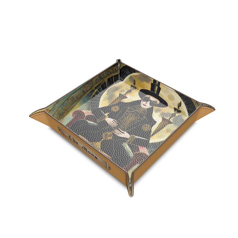 TAROT - "The Moon" Leather Trinket Tray