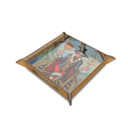 TAROT - "Wheel of Fortune" Leather Trinket Tray