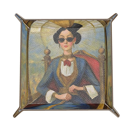 TAROT - "The High Priestess" Leather Trinket Tray