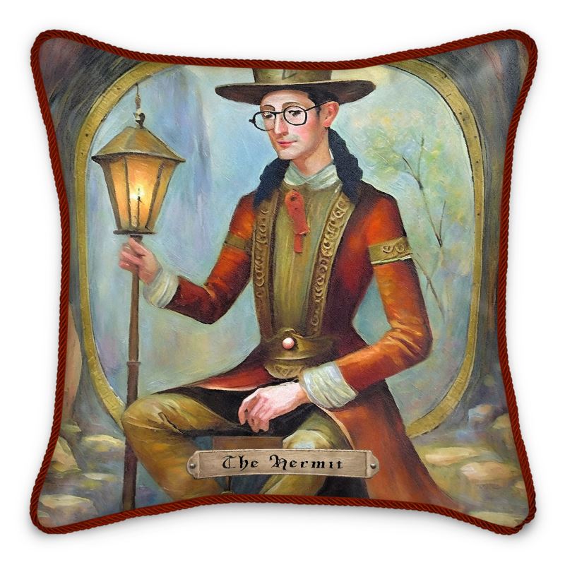 TAROT - "The Hermit" Silk Pillow