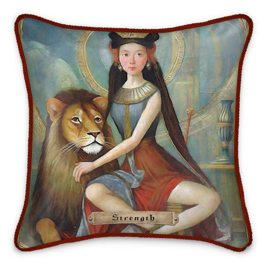 TAROT - "Strength" Silk Pillow