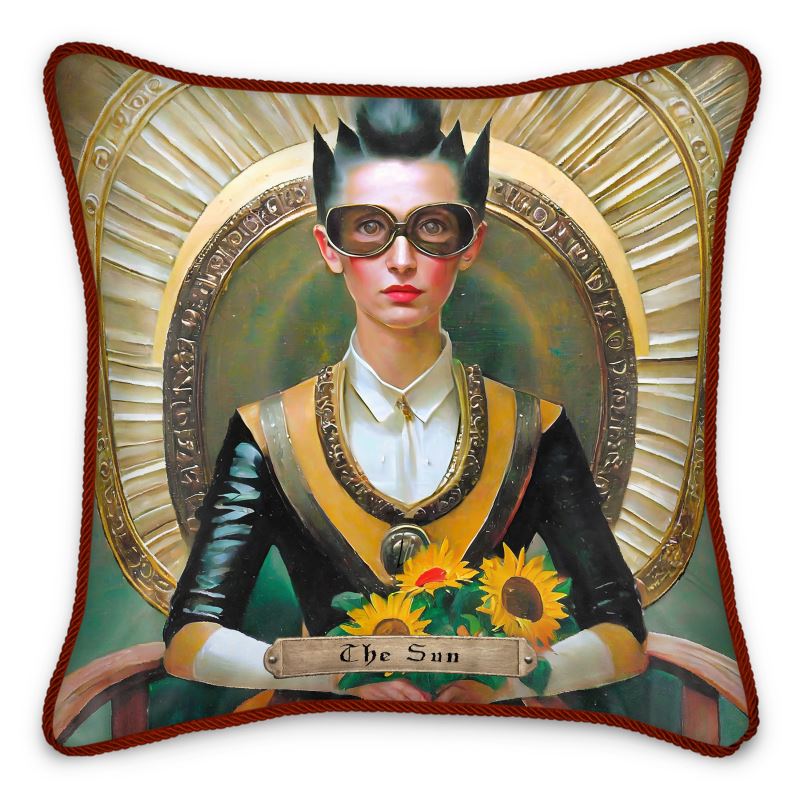 TAROT - "The Sun" Silk Pillow