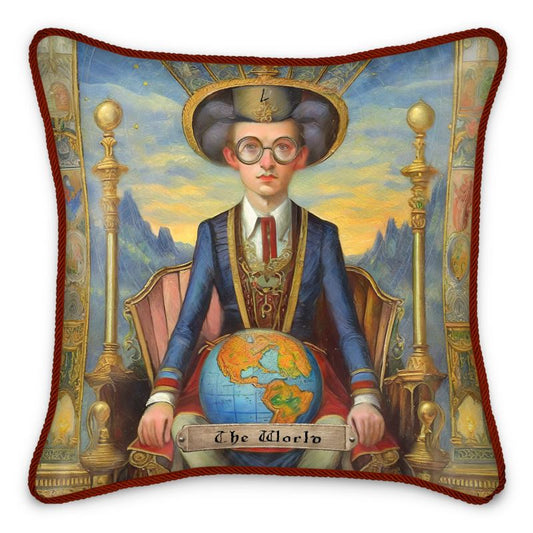 TAROT - "The World" Silk Pillow